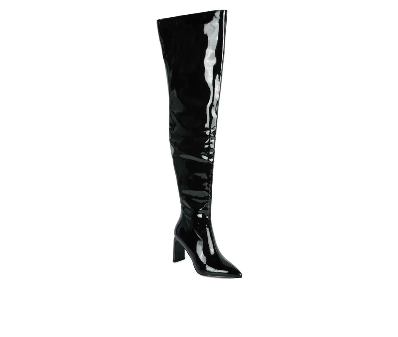 Women's London Rag Minkles Over The Knee Heeled Boots 5 Women's London Rag Minkles Over The Knee Heeled Boots - Image 3